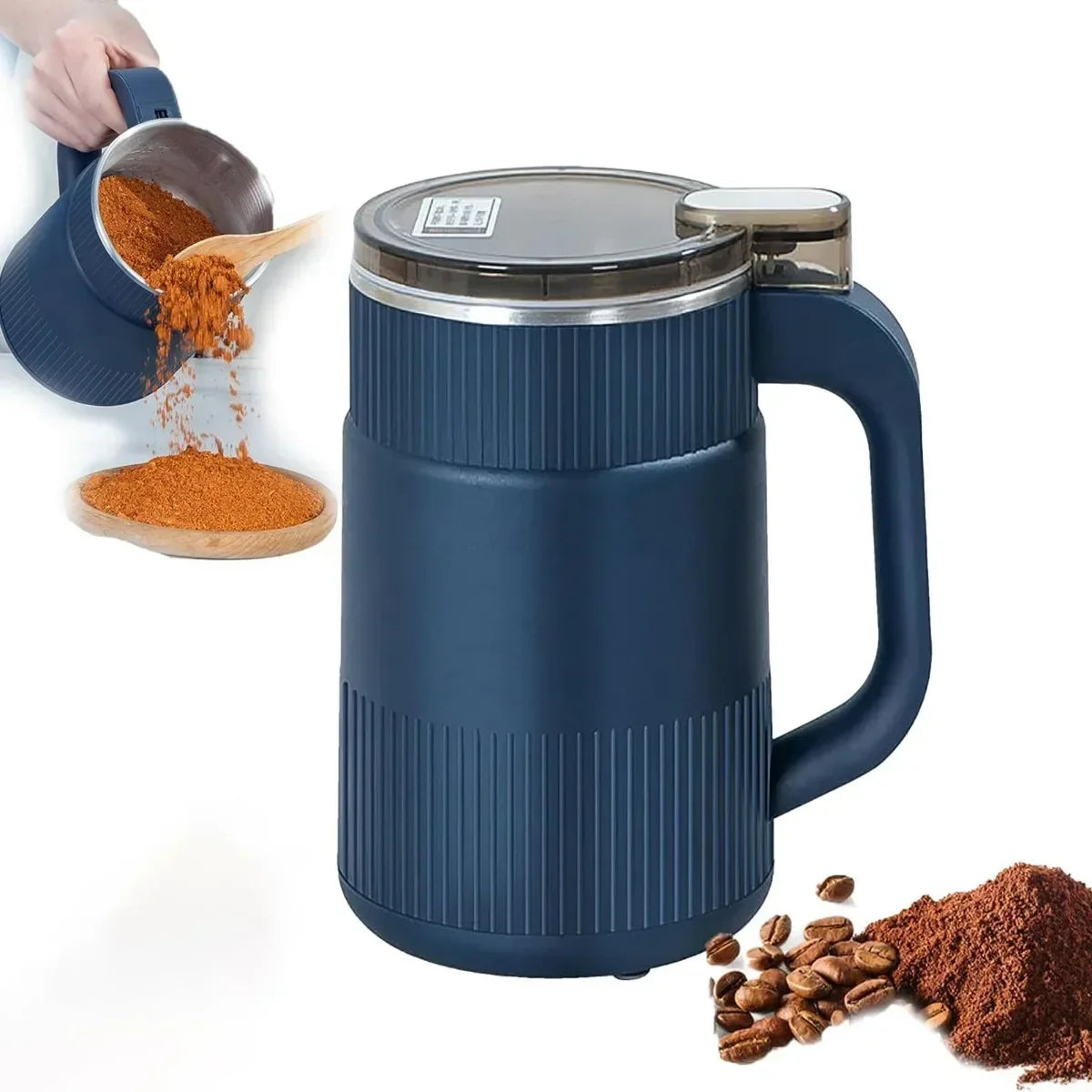 Electric Coffee and Grain Grinder 500ml – Stainless Steel Mill Machine for Beans, Spices & Kitchen Use