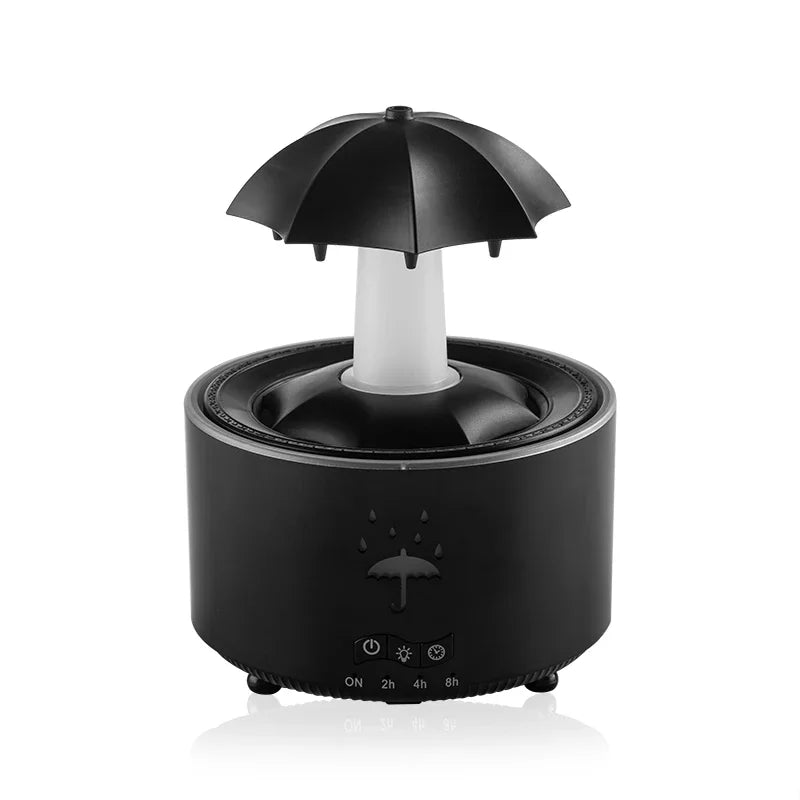 Creative Air Humidifier with Raindrop, Umbrella & Colorful LED Light β Essential Oil Diffuser for Aromatherapy and Home Decor