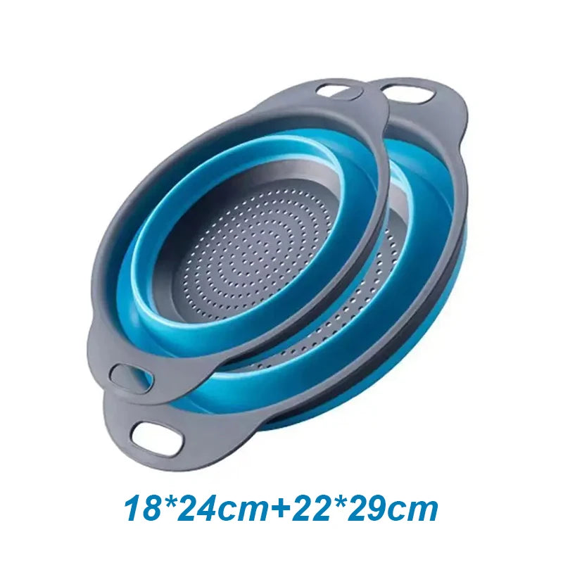 Fold & Drain: Collapsible Silicone Strainer