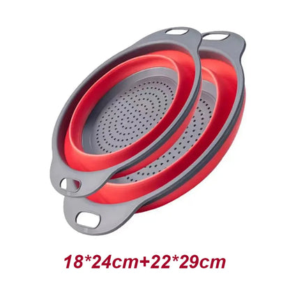 Fold & Drain: Collapsible Silicone Strainer