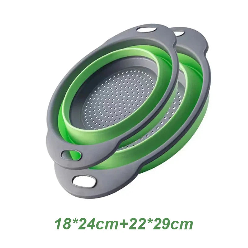 Fold & Drain: Collapsible Silicone Strainer